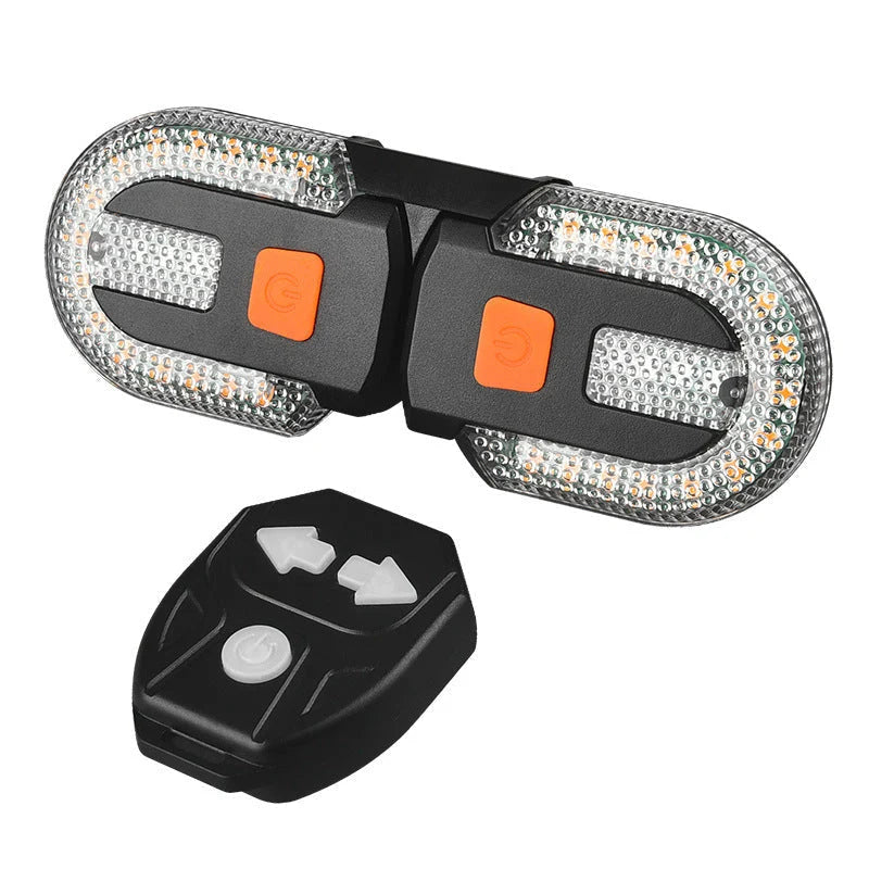 Bike Rear Light Bright LED Remote-Control Turn Signals Rechargeable