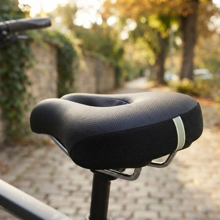 Bike Saddle No-Nose Ergonomic Foam Dual-Spring Suspension