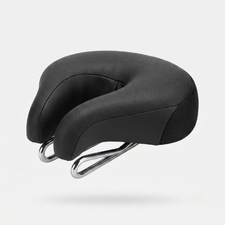 Bike Saddle No-Nose Ergonomic Foam Dual-Spring Suspension