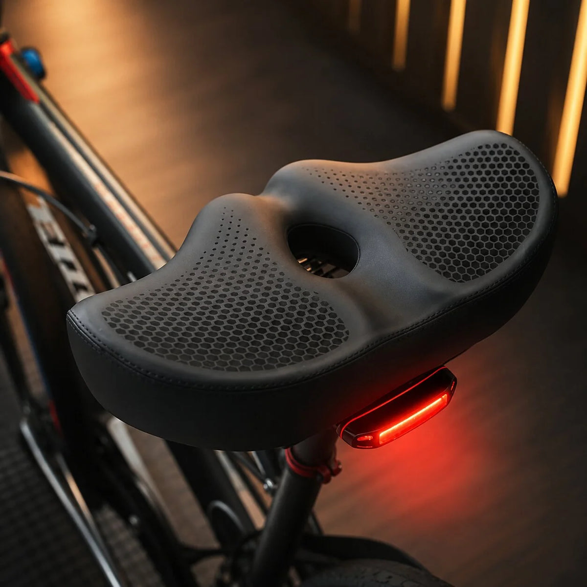 Bike Saddle Noseless Extra Wide Dual-Spring & High-Density Foam