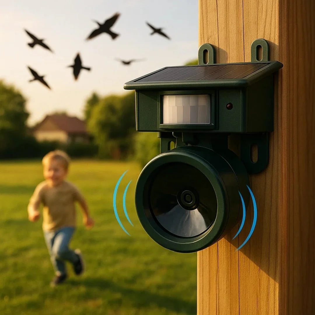Bird Deterrent PIR Sensor Solar Powered Natural Predator Calls