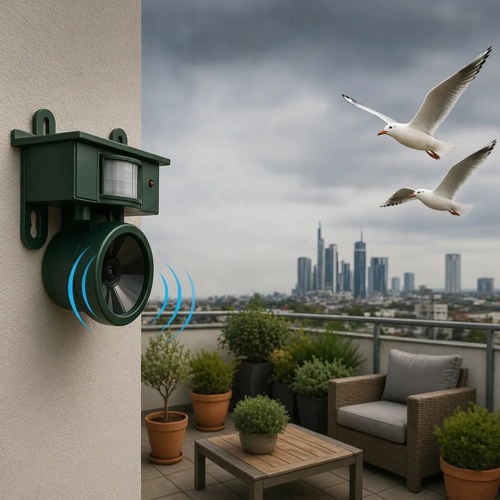 Bird Deterrent PIR Sensor Solar Powered Natural Predator Calls
