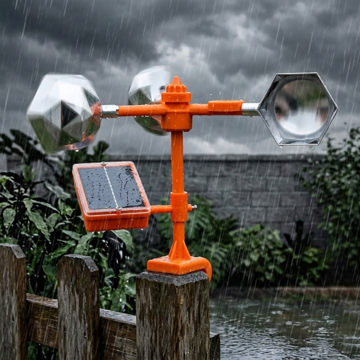 Bird Deterrent Solar-Powered 360° Rotating Reflectors & Ultrasonic Sound