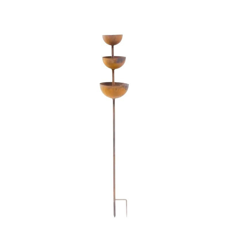 Bird Feeder 3-Tier Cast Iron Stable Ground Spike