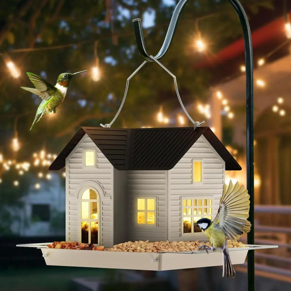 Bird Feeder Solar Warm LED Light Sensor Weatherproof