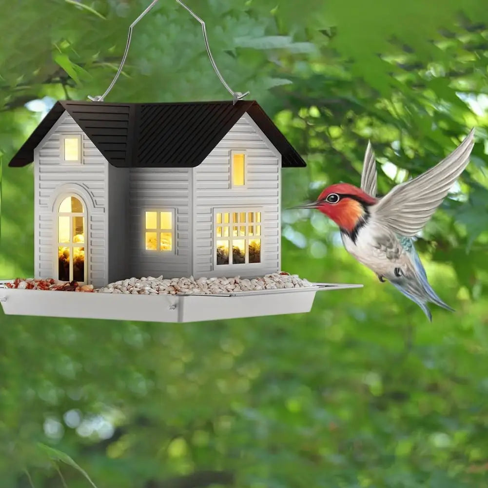 Bird Feeder Solar Warm LED Light Sensor Weatherproof
