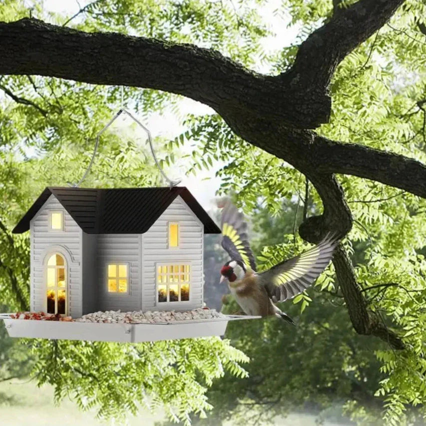 Bird Feeder Solar Warm LED Light Sensor Weatherproof