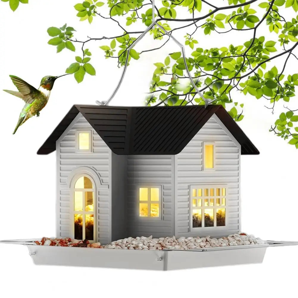 Bird Feeder Solar Warm LED Light Sensor Weatherproof
