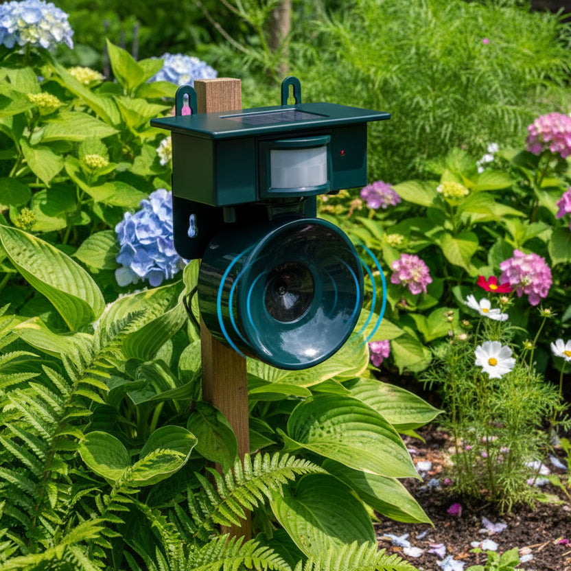 Bird Repellent Device Motion-Activated & Solar-Powered Weatherproof