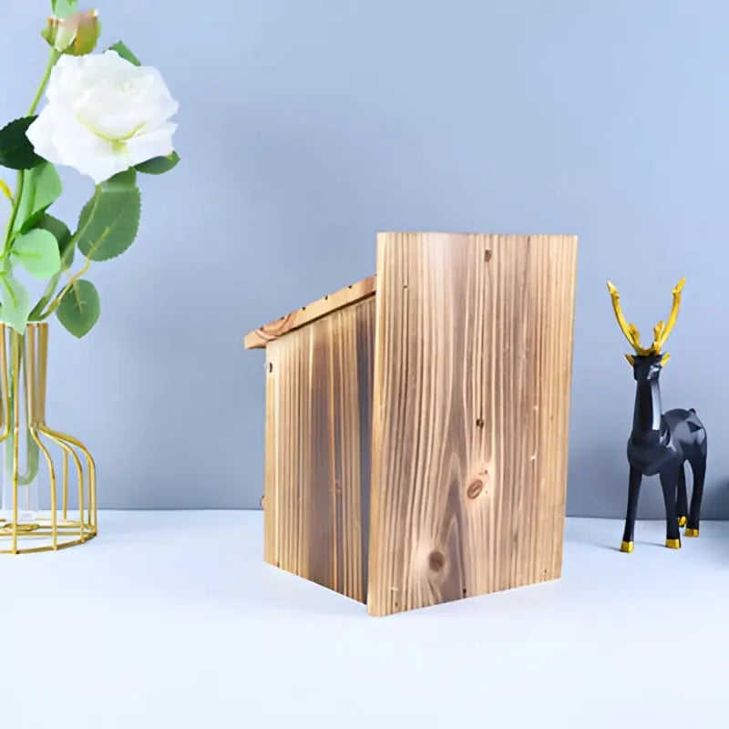 Birdhouse Box Shape Solid Wood Indoor & Outdoor