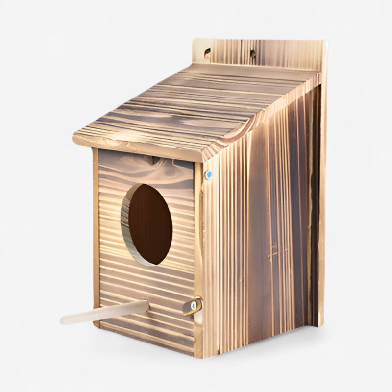 Birdhouse Natural Wood Weatherproof No Assembly