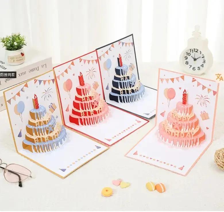 Birthday Card 3D Laser-Cut Pop-Up LED Light & Music