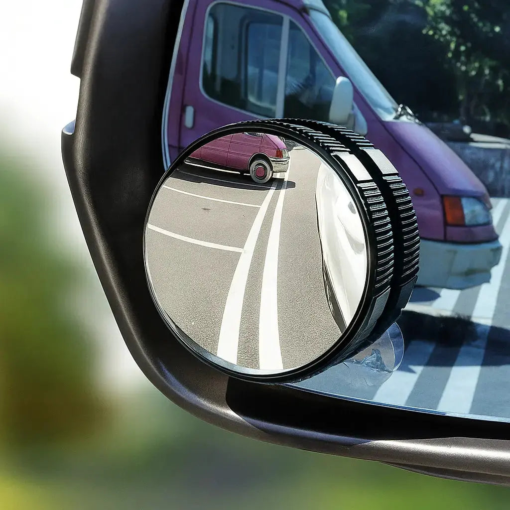 Blind Spot Mirror 360° Swivel Suction Mount Scratch-Resistant Glass