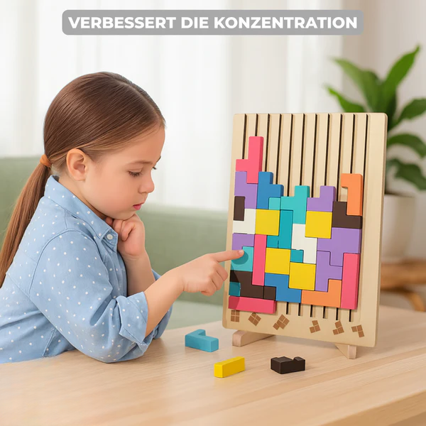 Block Puzzle 20 Piece Colorful FSC-Certified Wood