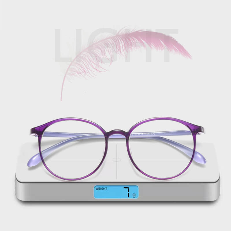 Blue Light Glasses Round Comfortable Lightweight Multiple Lens Strengths