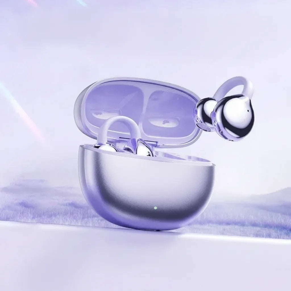Bluetooth Earbuds Open-Ear Clip Multipoint AI Noise Suppression