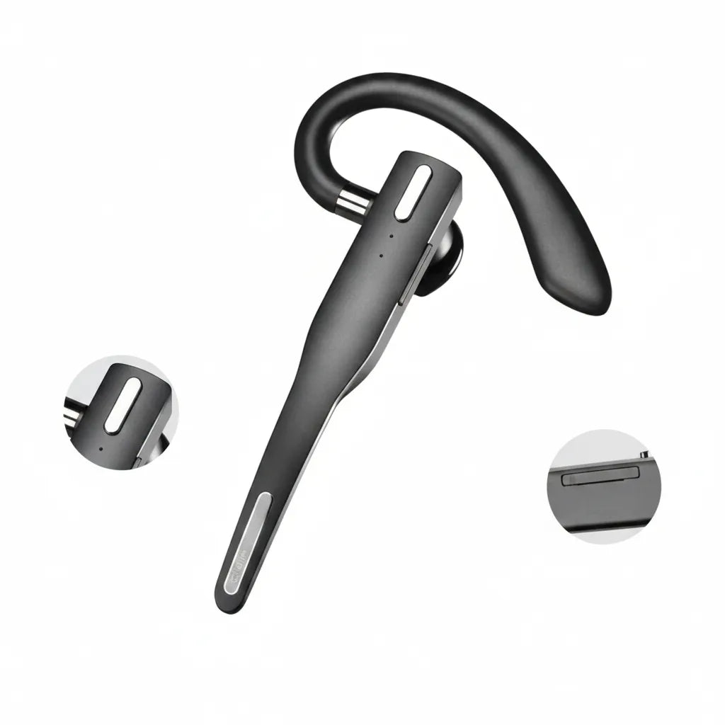 Bluetooth Headset Noise-Cancelling Dual Mic 25 Hours Talk Time
