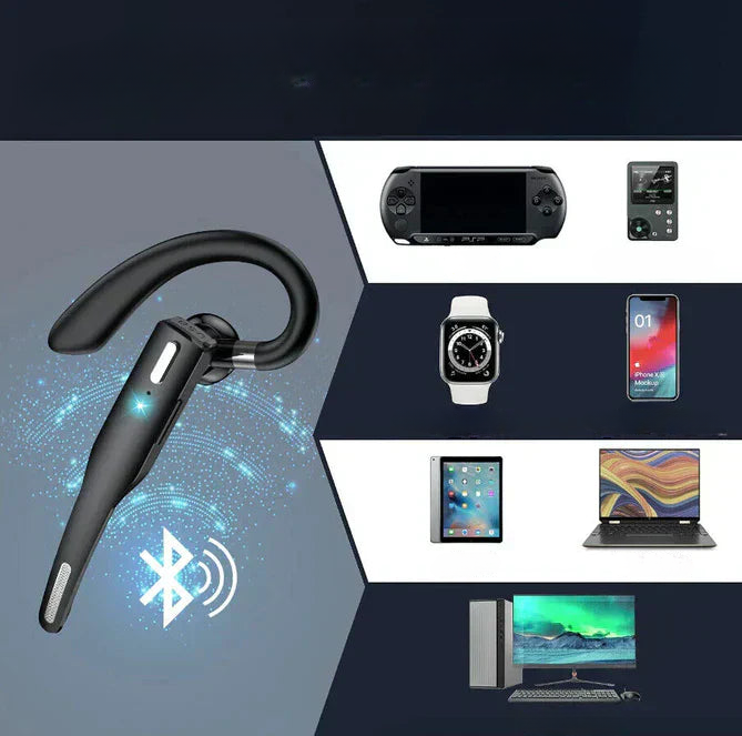 Bluetooth Headset Noise-Cancelling Dual Mic 25 Hours Talk Time
