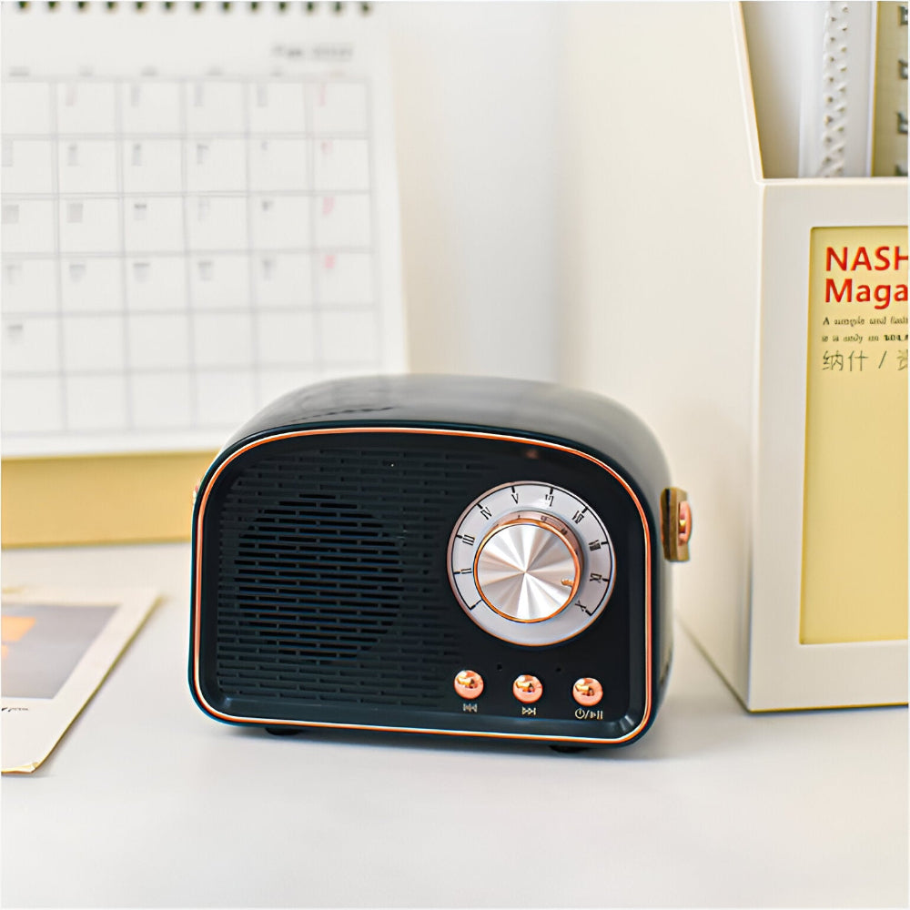Bluetooth Speaker Retro Wood Finish Rich Bass
