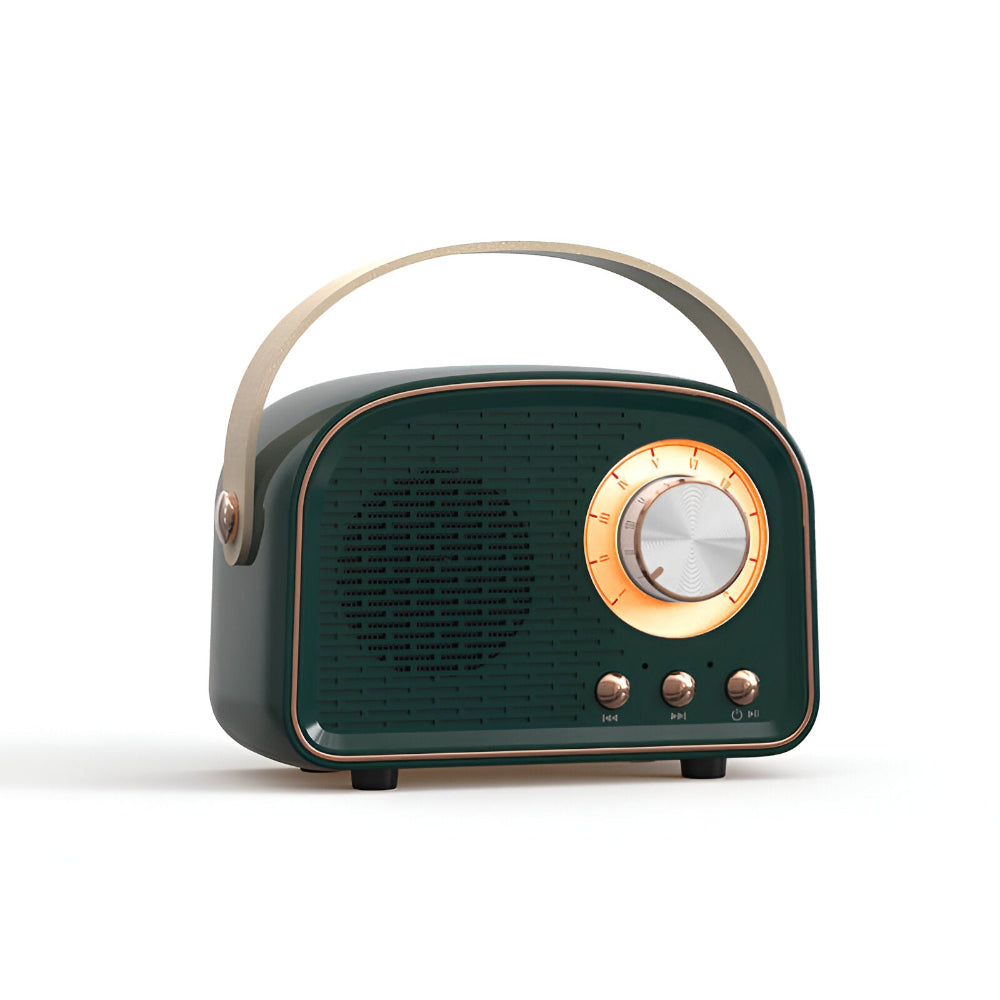 Bluetooth Speaker Retro Wood Finish Rich Bass