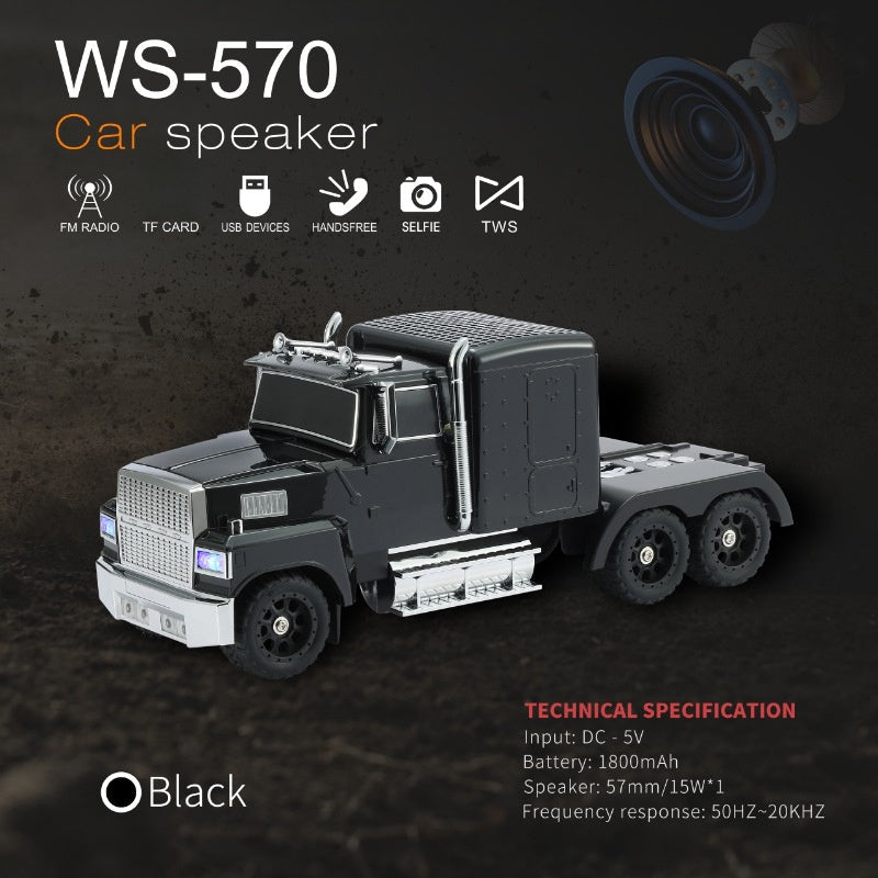 Bluetooth Speaker Truck Design 15W Subwoofer