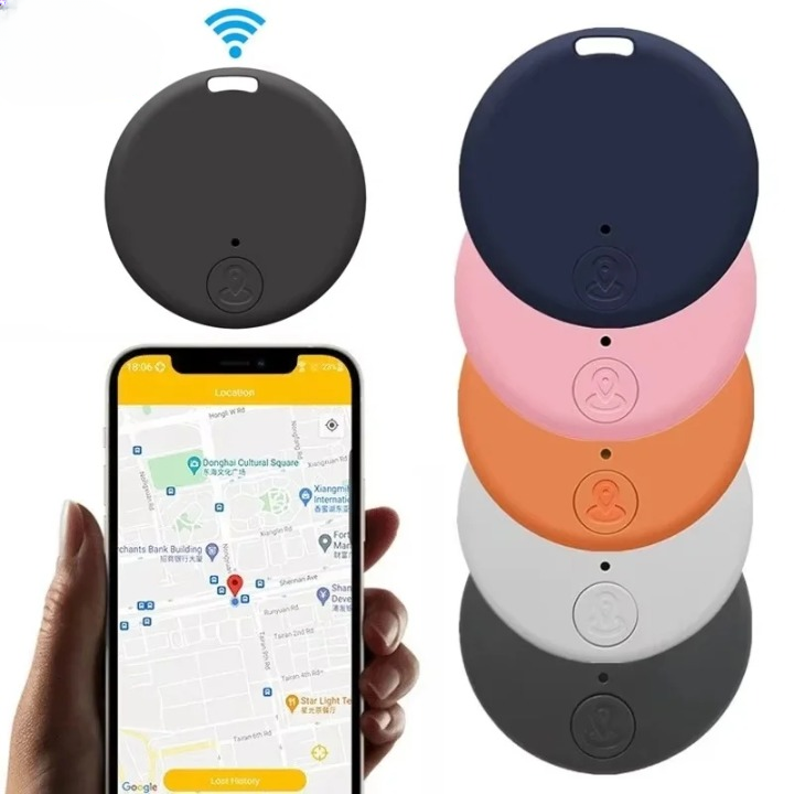 Bluetooth Tracker Flat Round Loud Alarm Set of 2