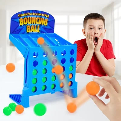 Board Game Four-in-a-Row Compact & Portable
