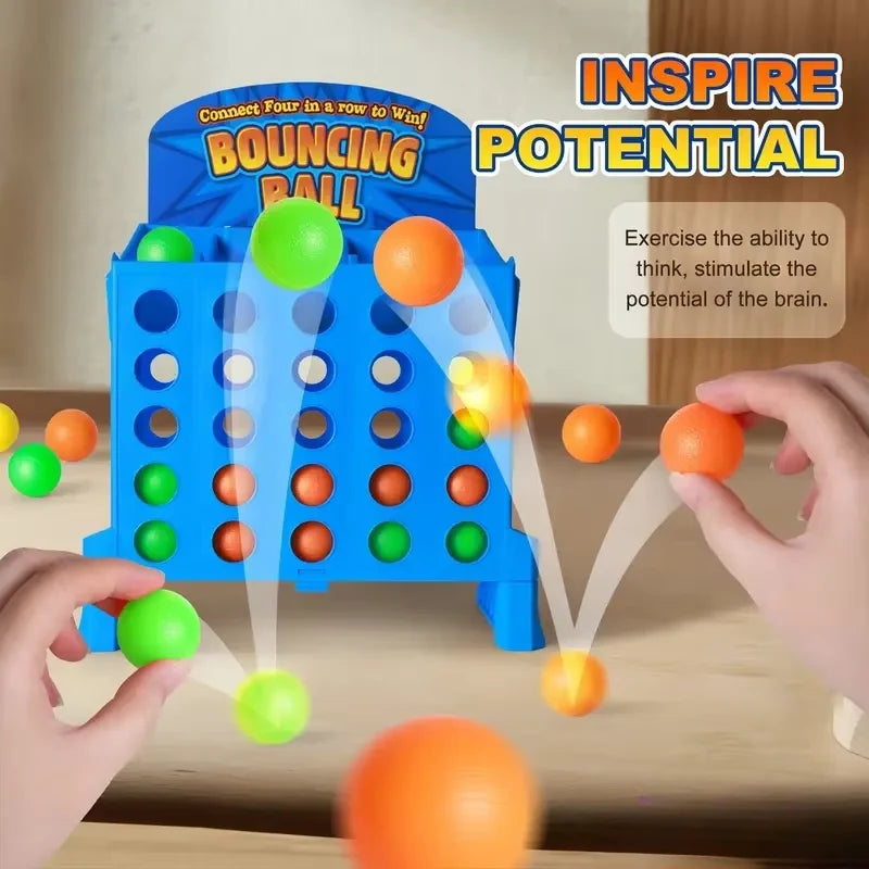 Board Game Four-in-a-Row Compact & Portable