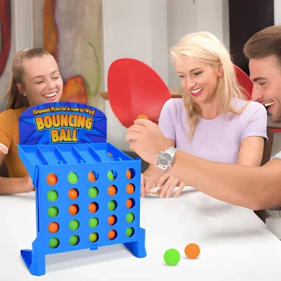Board Game Four-in-a-Row Compact & Portable