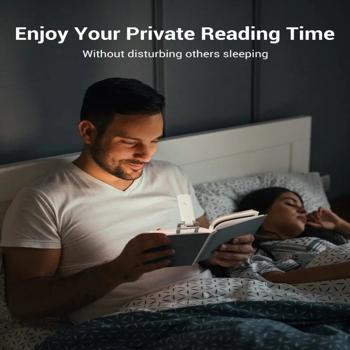 Book Light USB Rechargeable Flexible Neck Warm & Bright LED