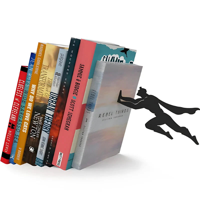 Bookend Magnetic Hold Black Metal