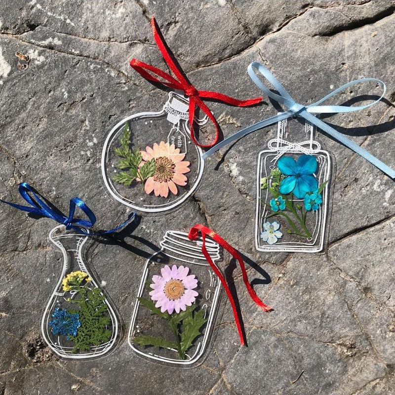 Bookmarks Acrylic Real Dried Flowers Set of 30
