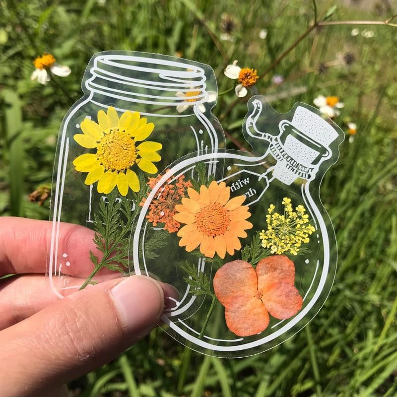 Bookmarks Acrylic Real Dried Flowers Set of 30