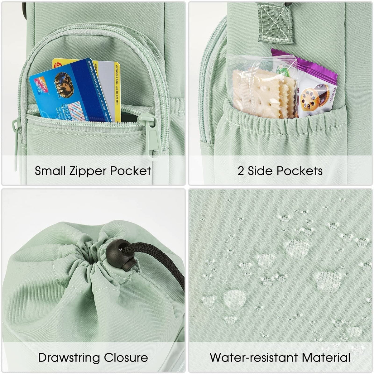 Bottle Crossbody Bag Water-Repellent Nylon Adjustable Strap
