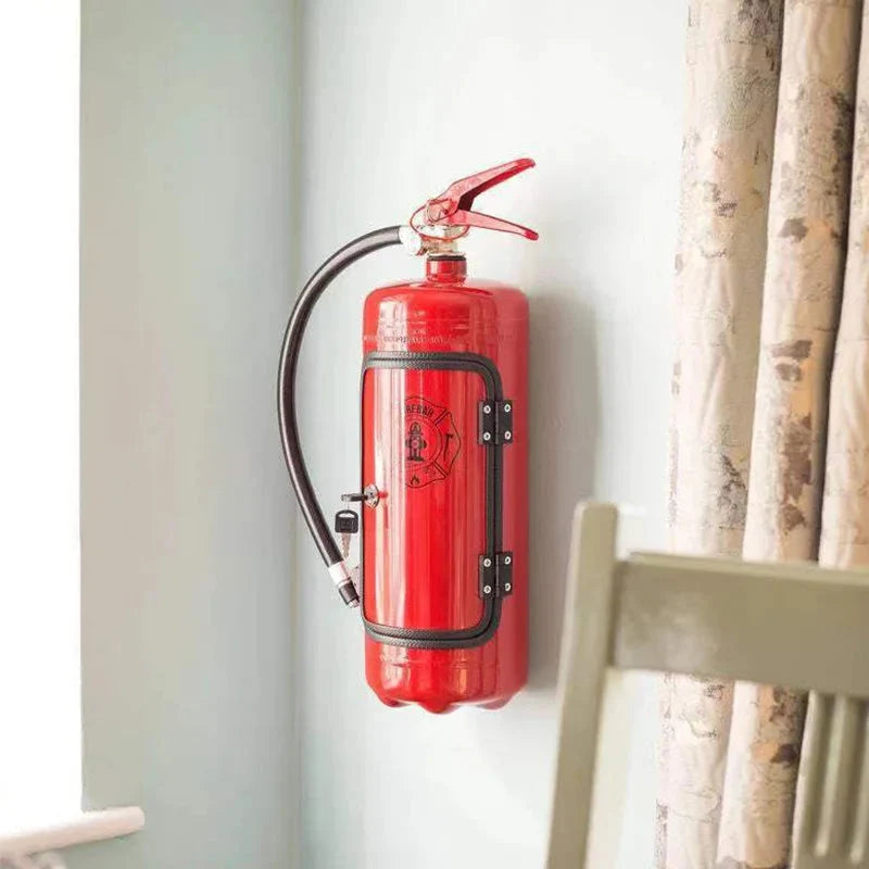 Bottle Holder Fire Extinguisher Design Integrated Glass Holder