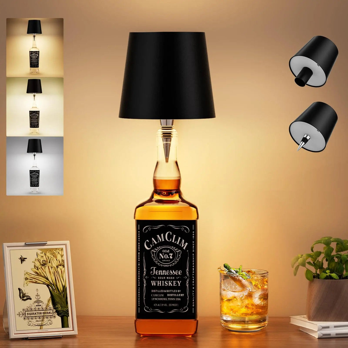 Bottle Lamp USB-Rechargeable Fits Most Bottle Necks
