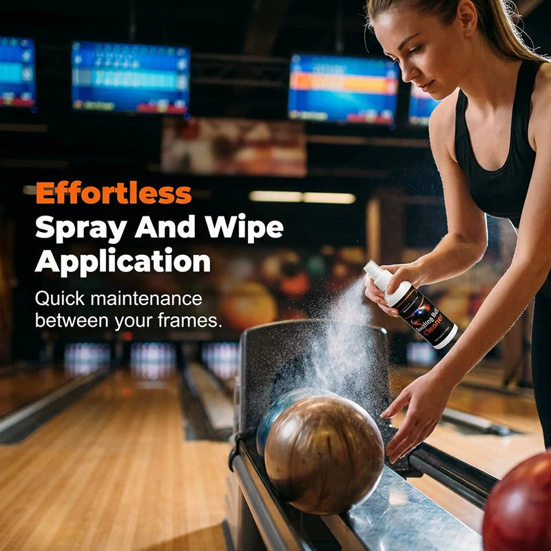 Bowling Ball Cleaner Spray Dissolves Lane Oil Microfiber Cloth