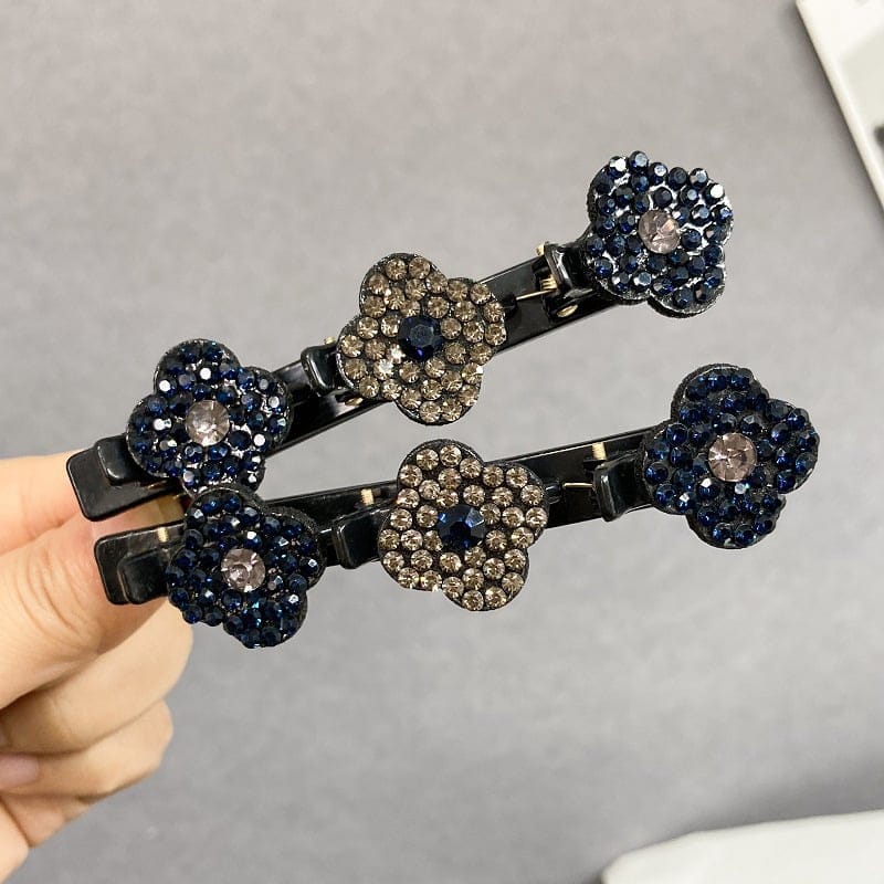 Braided Hair Clips Resin & Rhinestone