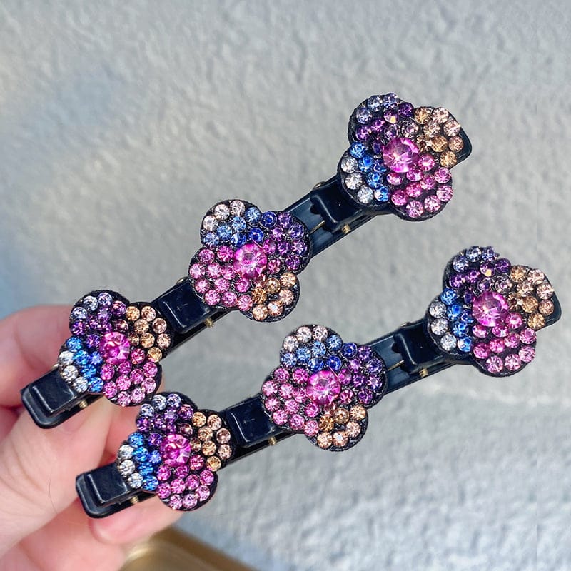 Braided Hair Clips Resin & Rhinestone