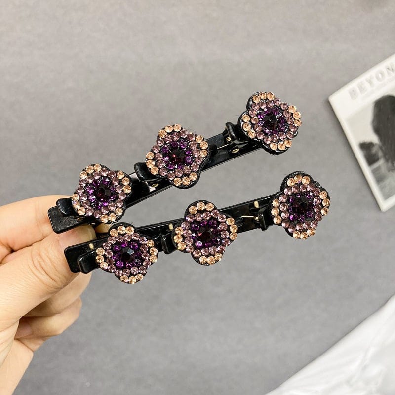 Braided Hair Clips Resin & Rhinestone