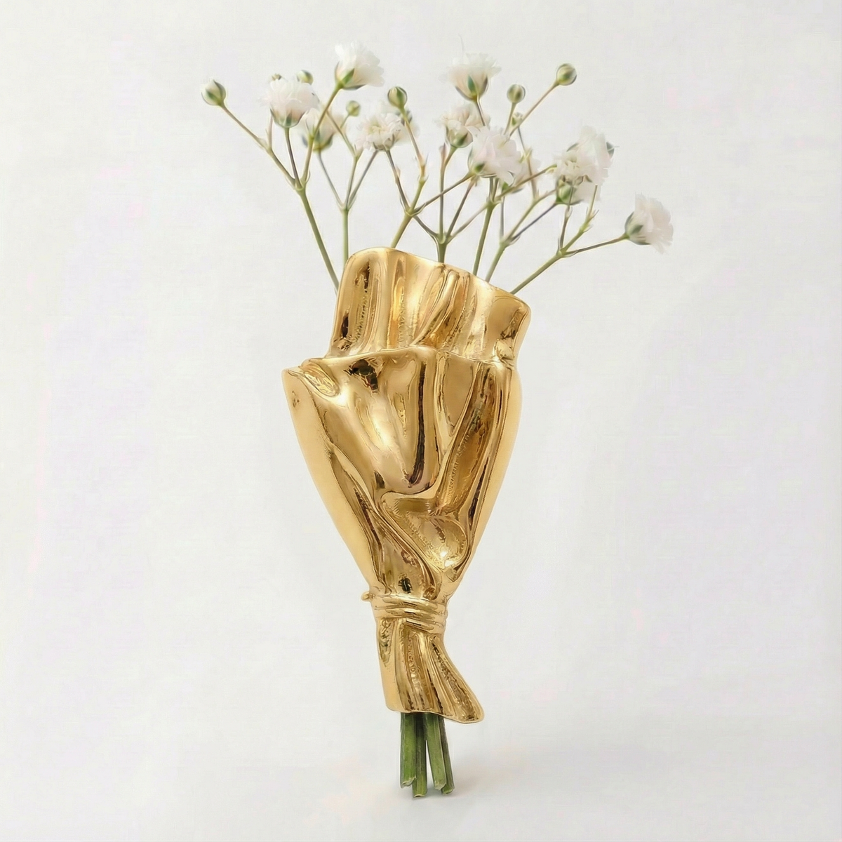 Brooch Mini Vase Opening Polished Alloy & Fabric Friendly