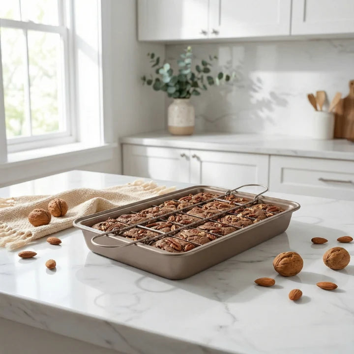Brownie Pan Removable Divider Grid & Durable Metal