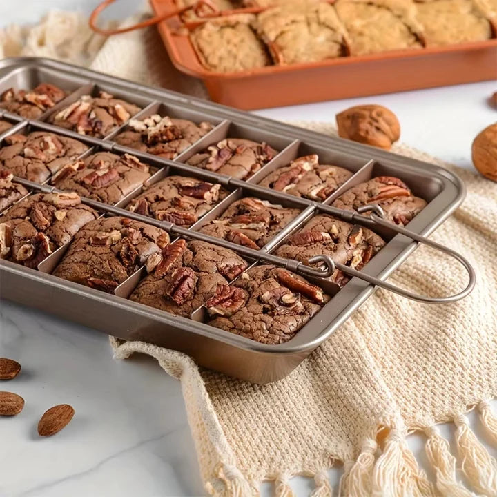Brownie Pan Removable Divider Grid & Durable Metal