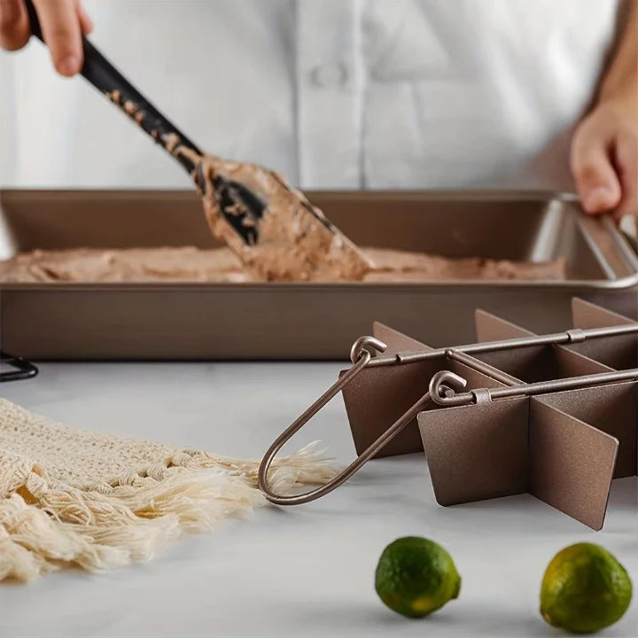 Brownie Pan Removable Divider Grid & Durable Metal