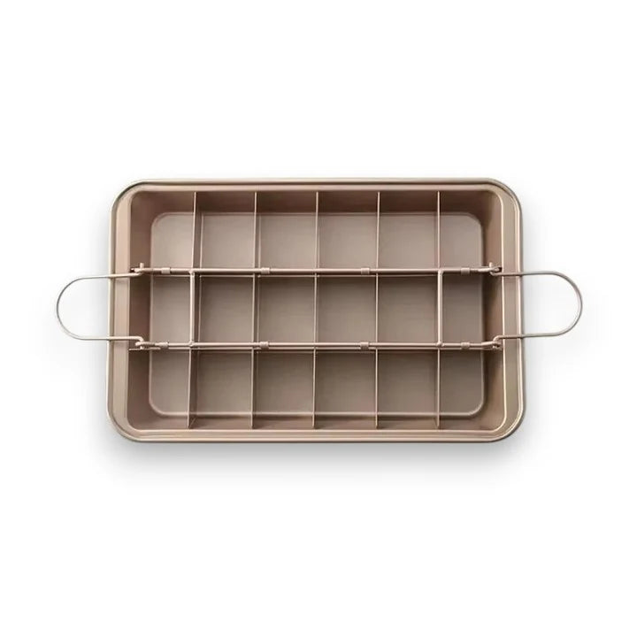 Brownie Pan Removable Divider Grid & Durable Metal