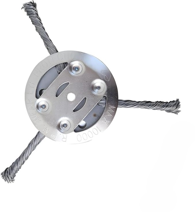 Brush Cutter Replacement Head Steel Blades Universal-Fit Tool-Free Installation