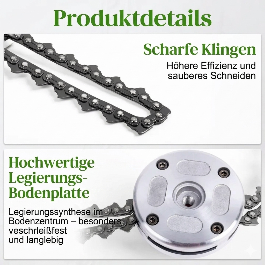 Brushcutter Replacement Head Metal Chain Stainless Steel Tool-Free