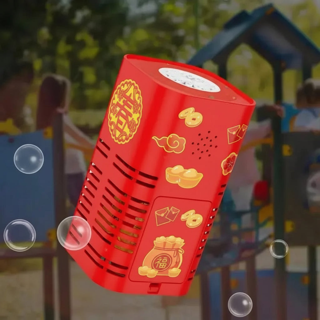 Bubble Machine Battery-Powered LED Lights 12 Nozzles