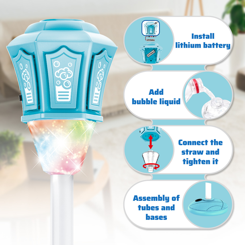 Bubble Machine Lamppost LED Remote Control 50 Meter Range
