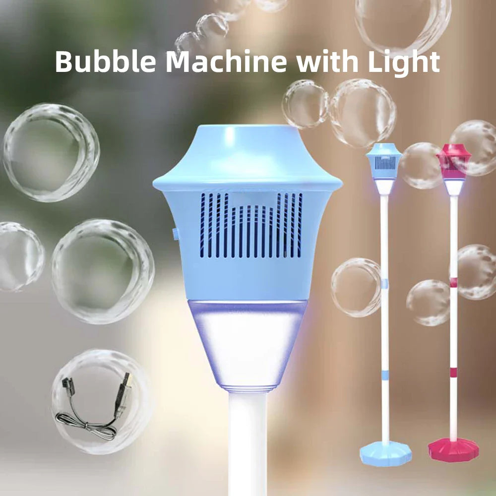 Bubble Machine Rechargeable Colorful LED 10,000 Bubbles Per Minute